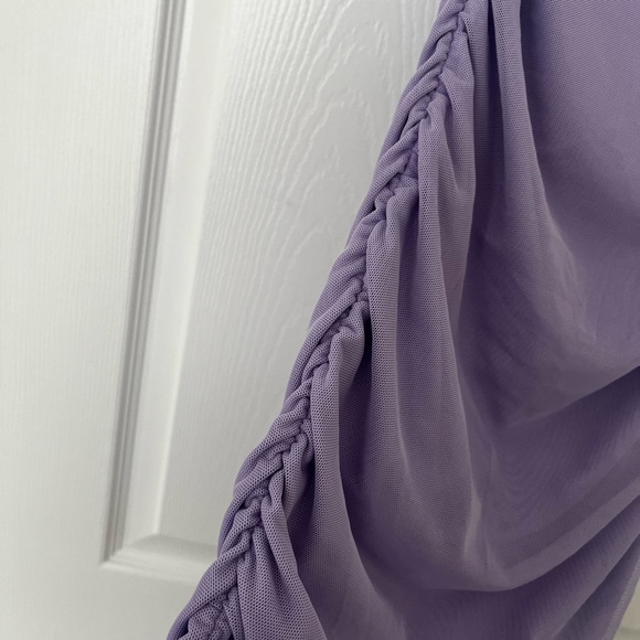 Lavender mini ruched dress - Picture 3 of 5